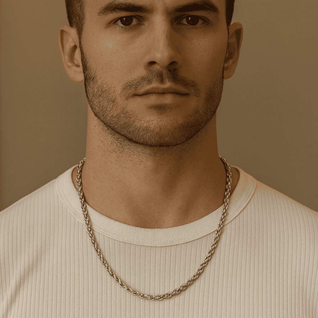 925 Sterling Silver Twisted Rope Chain - Celestora - India - - - Chains for Men, Boys, Gift for Men, Brother, Boyfriend, Husband