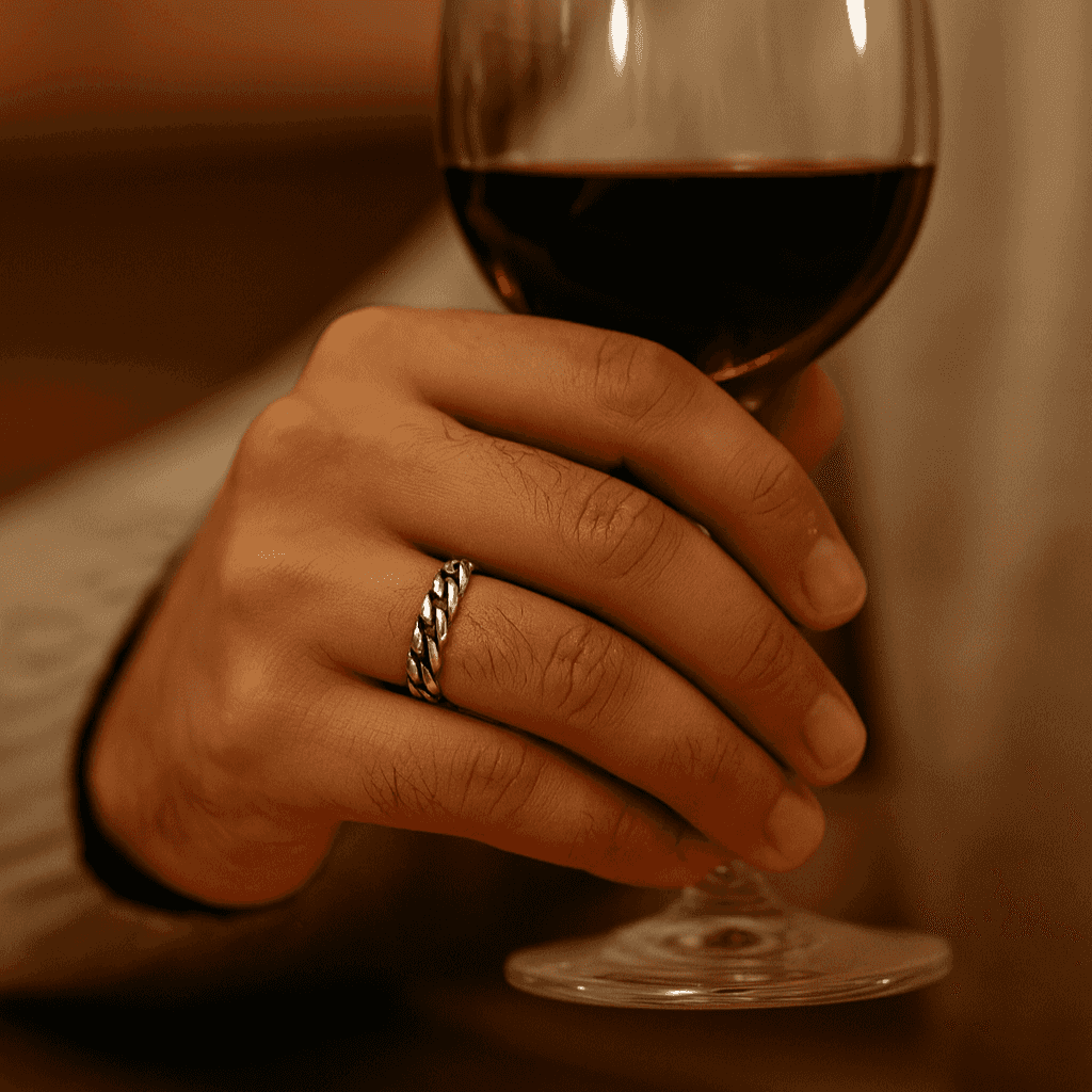 925 Sterling Silver Cuban Ring - Celestora - India - 7 - - Ring for Men, Boys, Gift for Men, Brother, Boyfriend, Husband