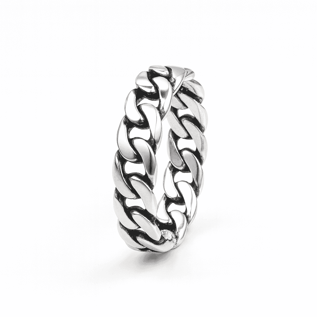 925 Sterling Silver Cuban Ring - Celestora - India - 7 - - Ring for Men, Boys, Gift for Men, Brother, Boyfriend, Husband