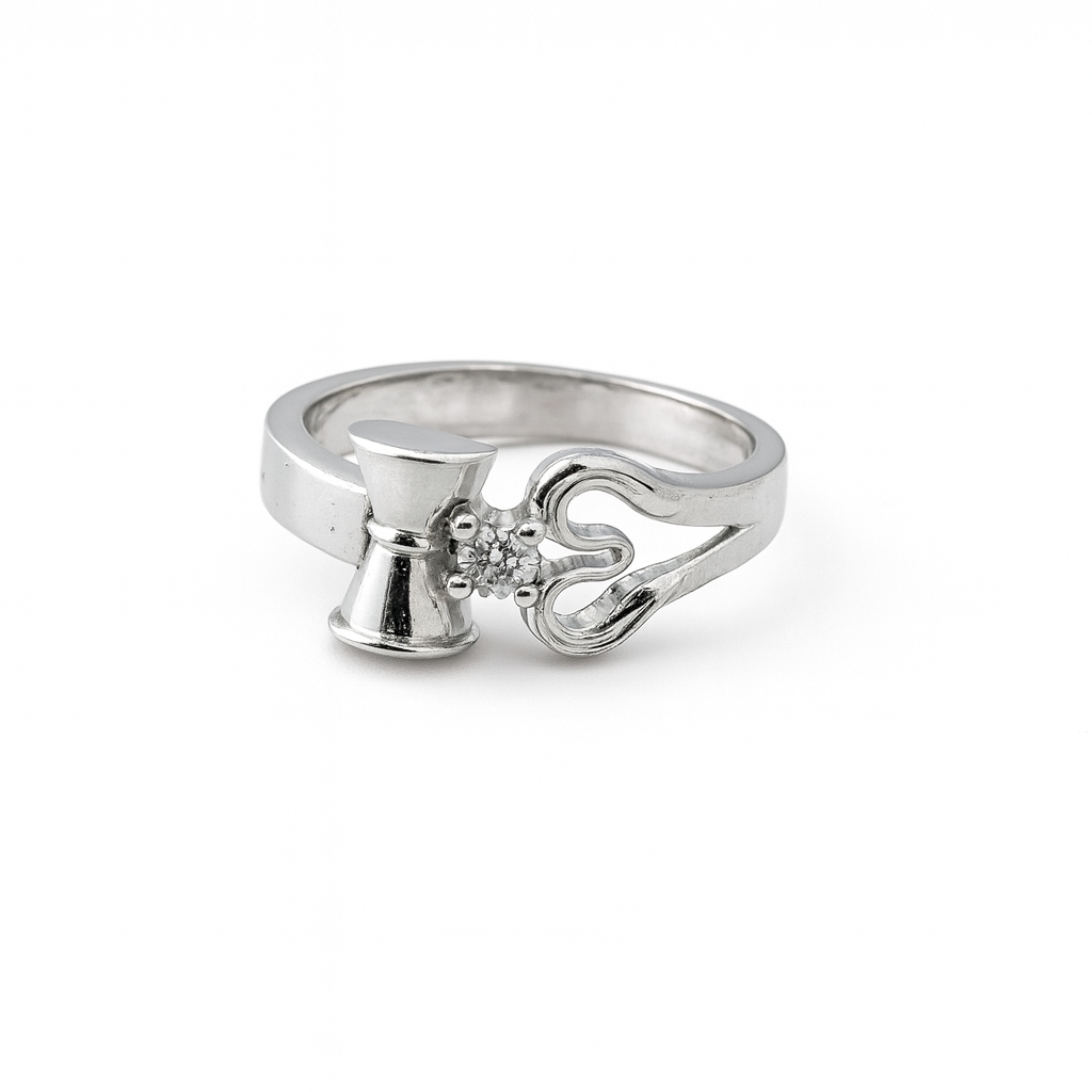 925 Sterling Silver Trishul Ring