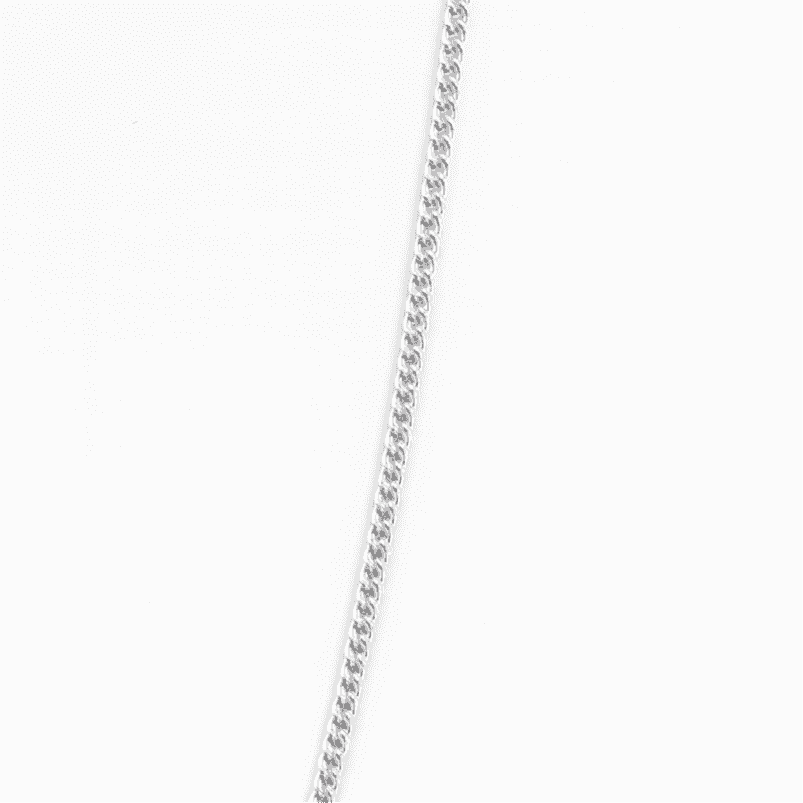 925 Sterling Silver Sleek Minimal Cuban Chain - Celestora - India - White - men, new - Chains