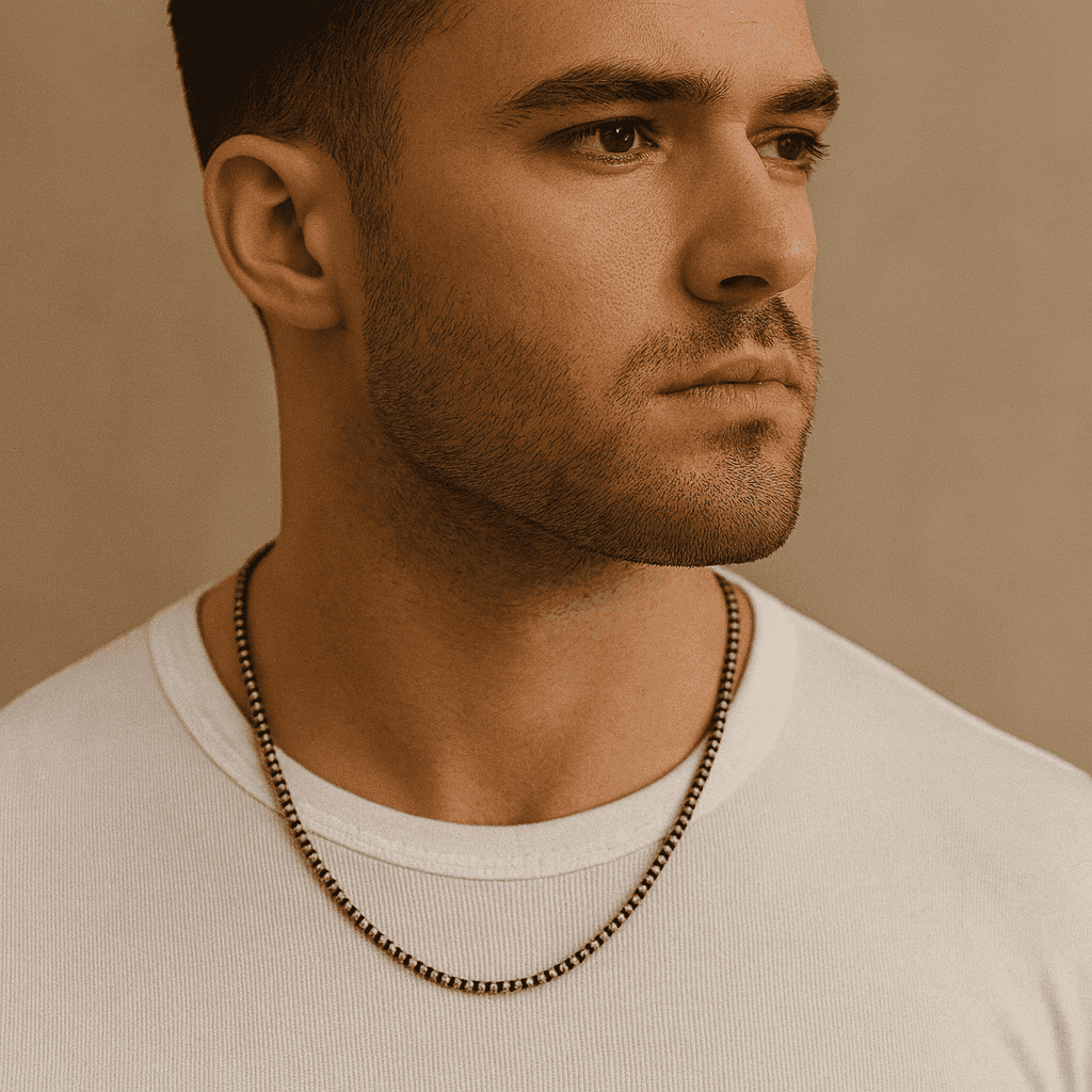 925 Sterling Silver Oxidised Silver Loop Chain - Celestora - India - - - Chains for Men, Boys, Gift for Men, Brother, Boyfriend, Husband