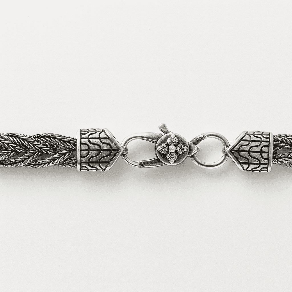 925 Sterling Silver Braided Italian Throne Chain - Celestora - India - - - Chains for Men, Boys, Gift for Men, Brother, Boyfriend, Husband