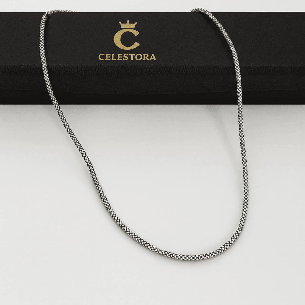 925 Sterling Silver Extensible Stretchy Italian Chain - Celestora - India - - - Chains for Men, Boys, Gift for Men, Brother, Boyfriend, Husband