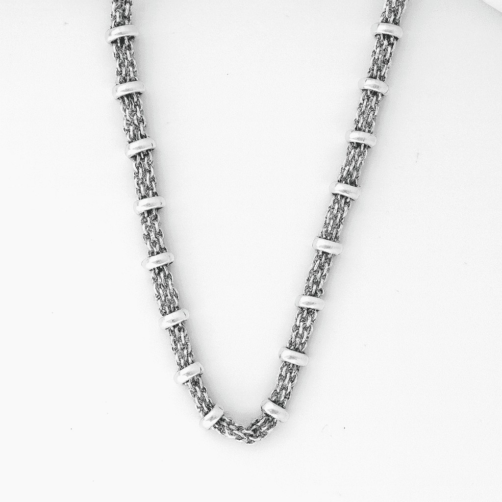 The 925 Sterling Silver Twin-Link Chain - Celestora - India - Twin / 20 inches - men - Chains