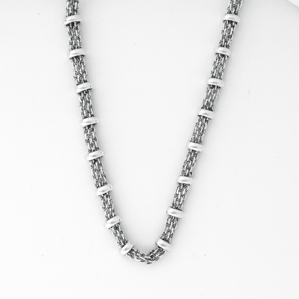 The 925 Sterling Silver Twin-Link Chain - Celestora - India - Twin / 20 inches - - Chains for Men, Boys, Gift for Men, Brother, Boyfriend, Husband