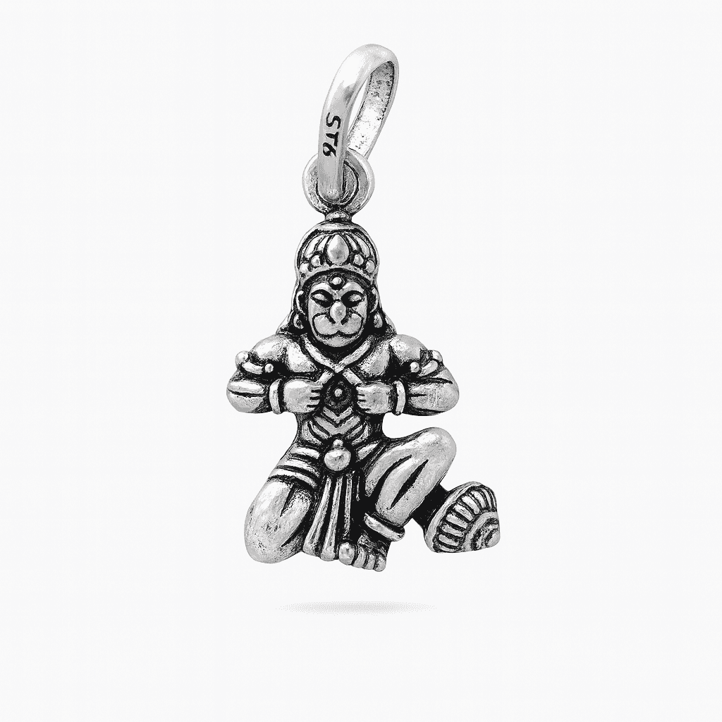The 925 Sterling Silver Hanuman Pendant | Unisex | Without Chain - Celestora - India - Hanuman Ji Power - - God Pendant for Men, Boys, Gift for Men, Brother, Boyfriend, Husband