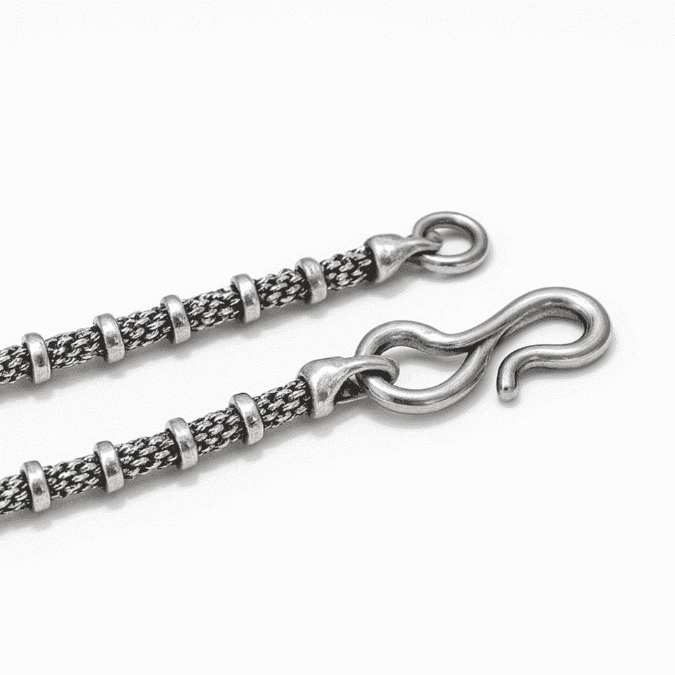 The 925 Sterling Silver Twin-Link Chain - Celestora - India - Twin / 20 inches - - Chains for Men, Boys, Gift for Men, Brother, Boyfriend, Husband