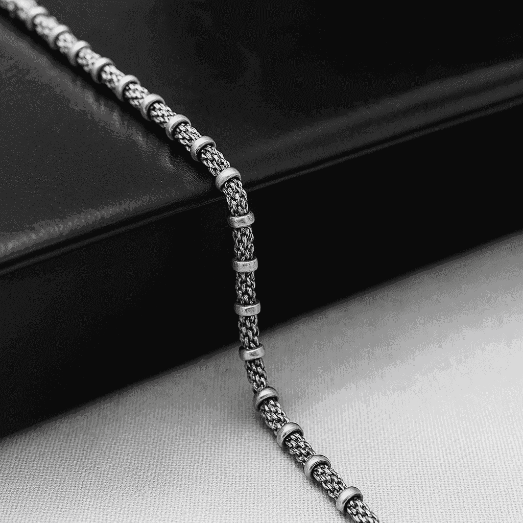 The 925 Sterling Silver Twin-Link Chain - Celestora - India - Twin / 20 inches - men - Chains