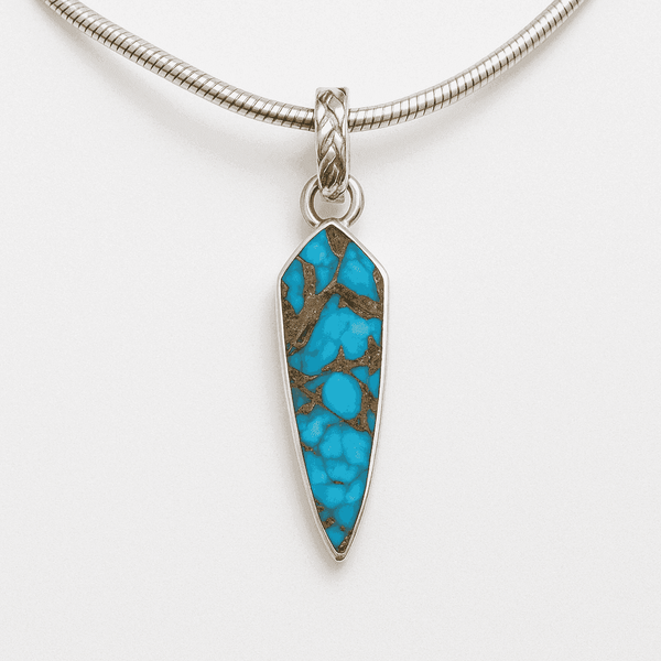 The 925 Sterling Silver Turqoise Pendant for Luck and Prosperity (Without Chain) - Celestora - India - - - Pendants for Men, Boys, Gift for Men, Brother, Boyfriend, Husband