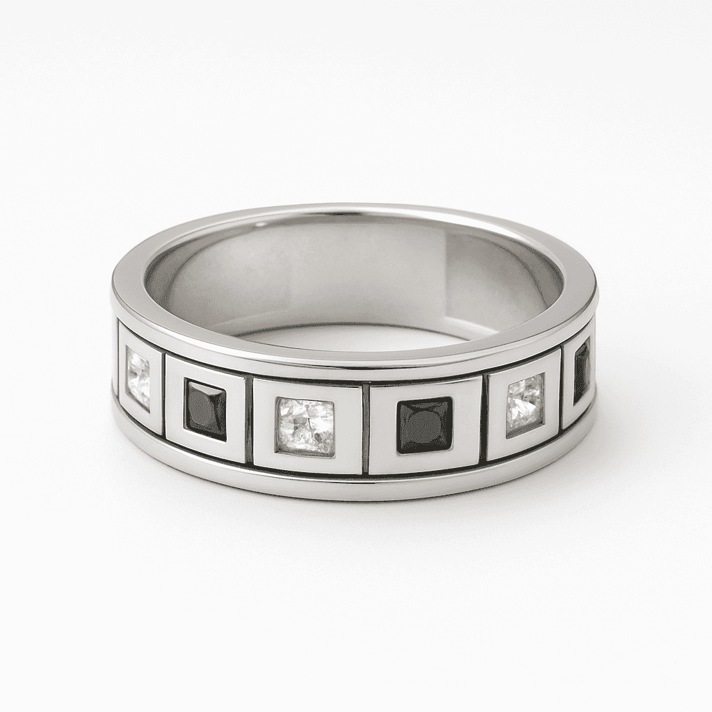 The 925 Sterling Silver Gridlock Ring Band - Celestora - India - - - Ring