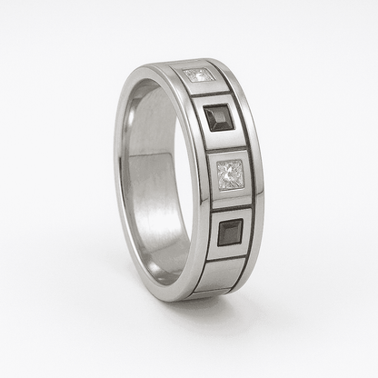 The 925 Sterling Silver Gridlock Ring Band - Celestora - India - - - Ring
