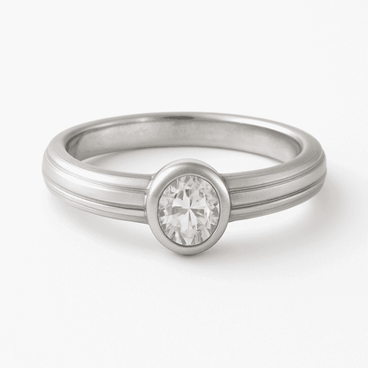 The 925 Sterling Silver Ice Circle Ring - Celestora - India - - - Ring