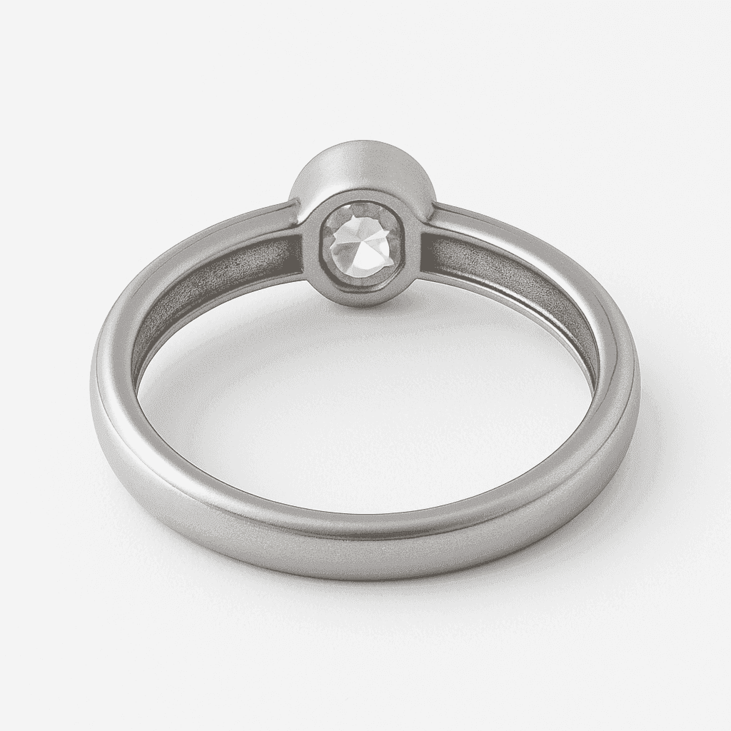 The 925 Sterling Silver Ice Circle Ring - Celestora - India - - - Ring