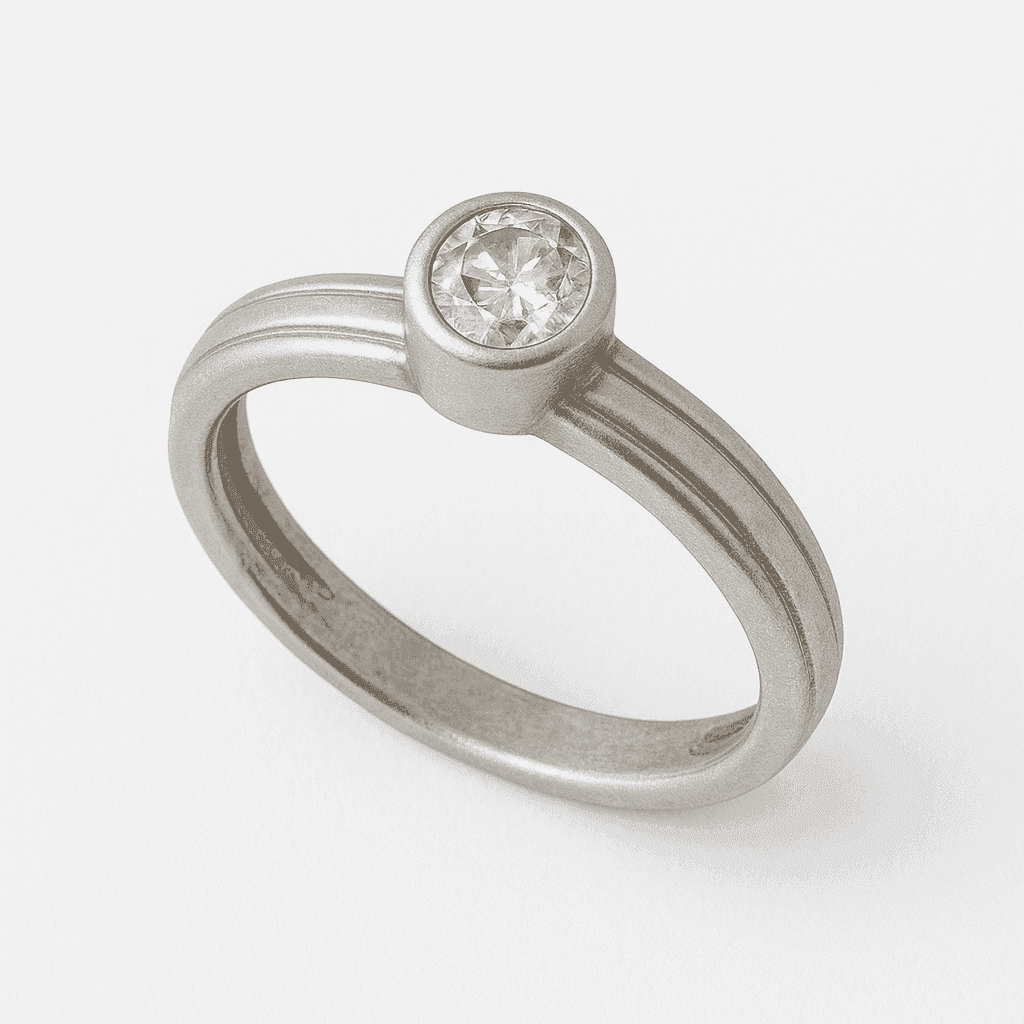 The 925 Sterling Silver Ice Circle Ring - Celestora - India - - - Ring