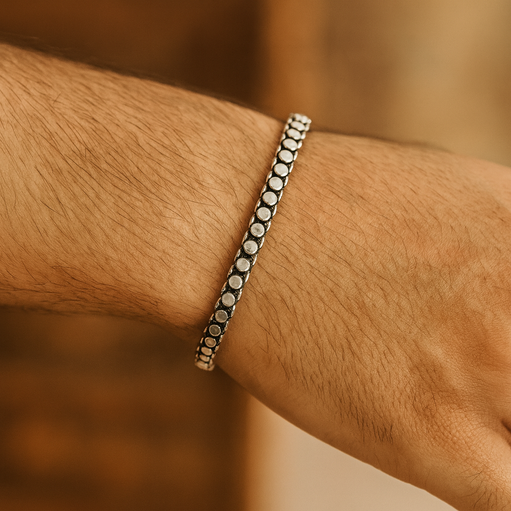 The  925 Sterling Silver Dual Design Bracelet