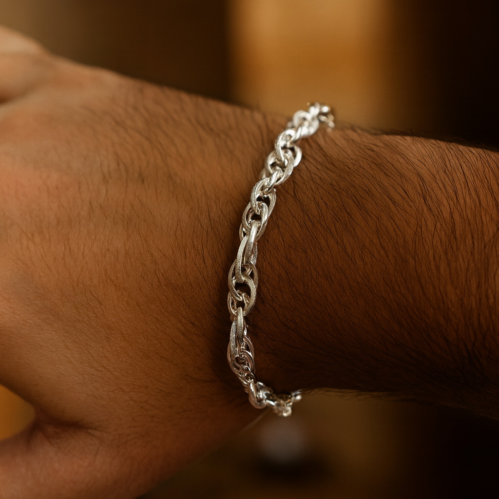 925 Sterling Silver Chunky Italian Bracelet