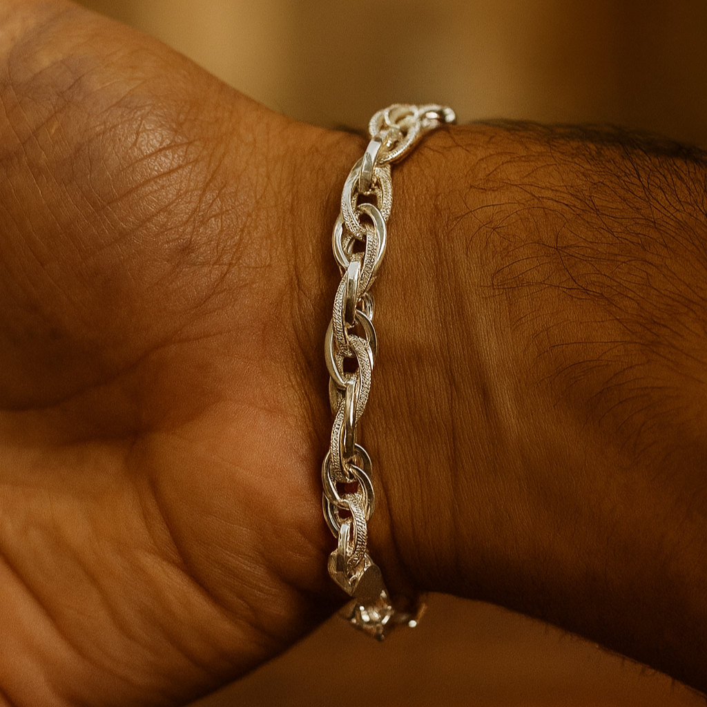 925 Sterling Silver Chunky Italian Bracelet