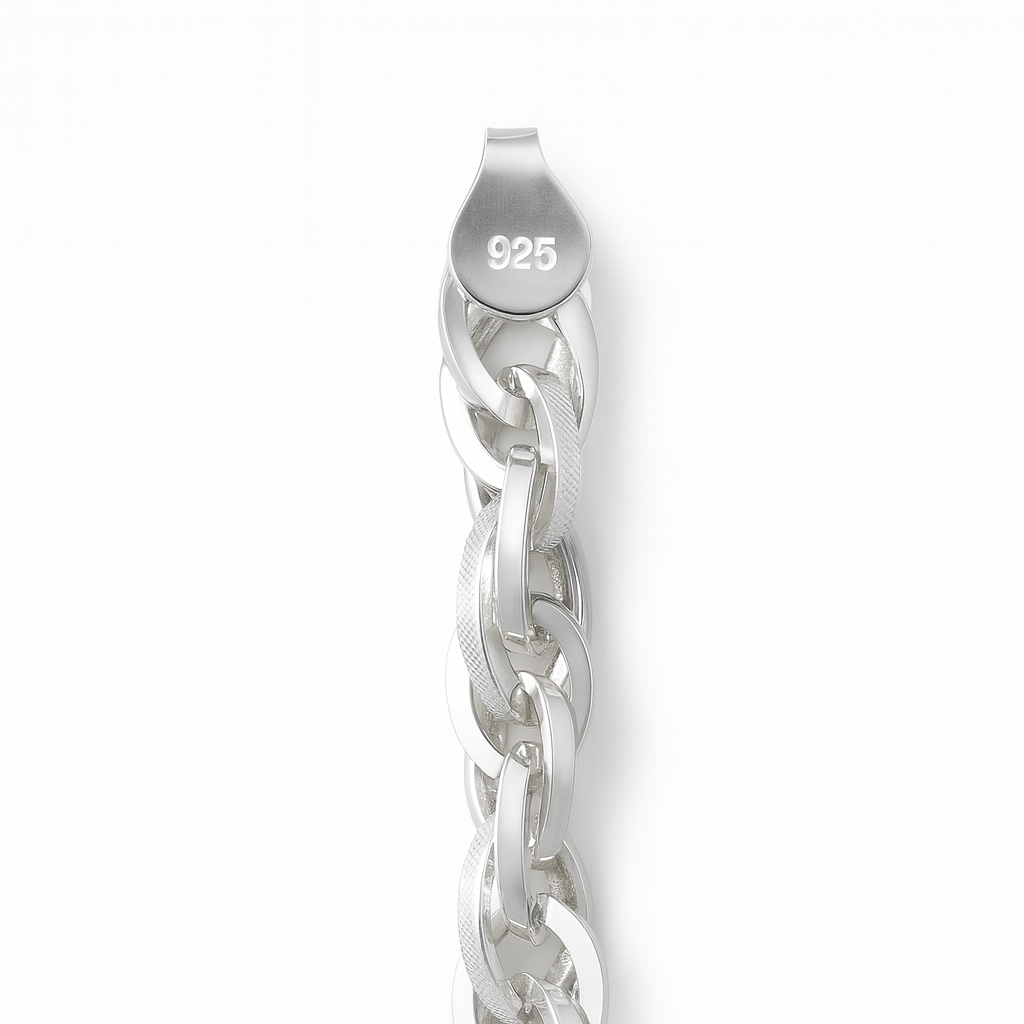 925 Sterling Silver Chunky Italian Bracelet
