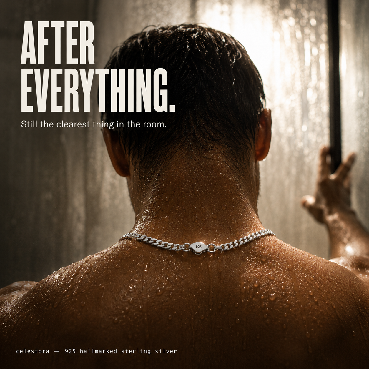 Men's Everyday Silver Curb Chain Necklace