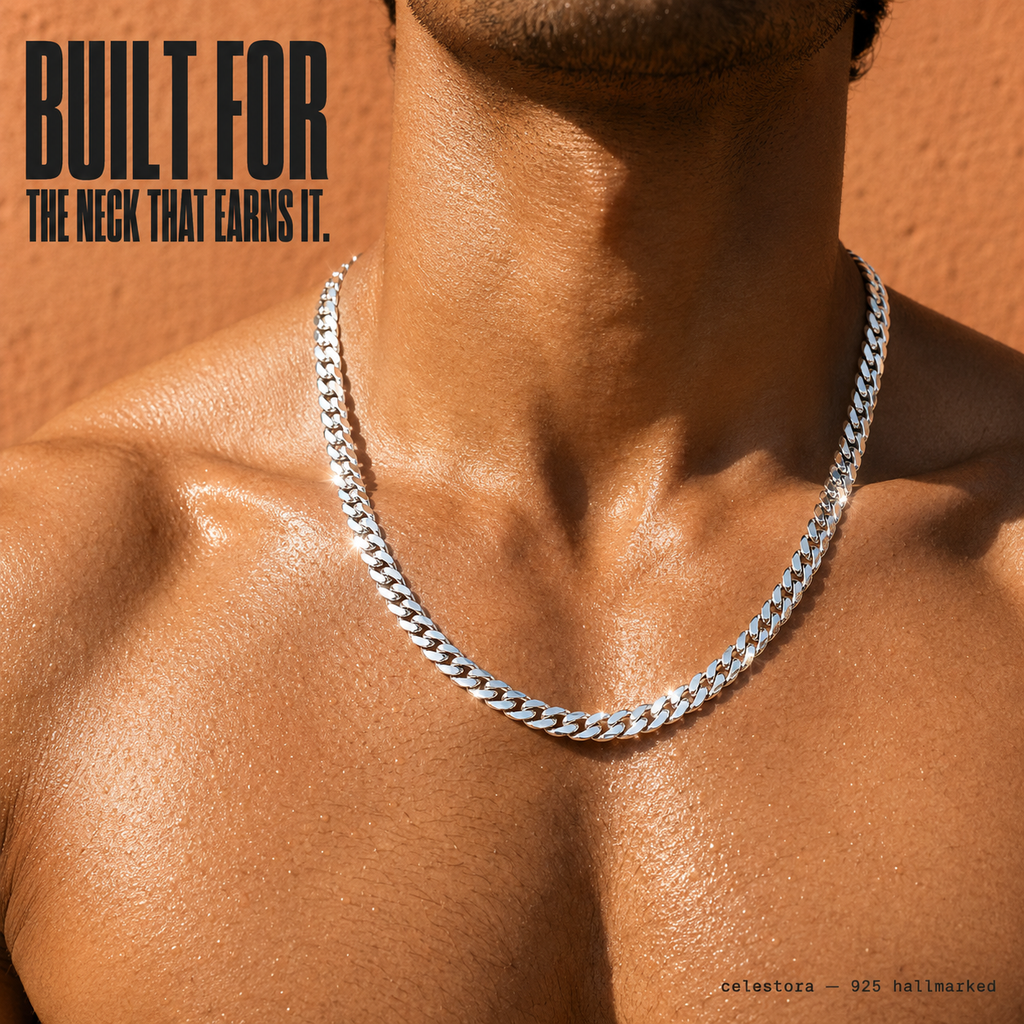 Men's Everyday Silver Curb Chain Necklace