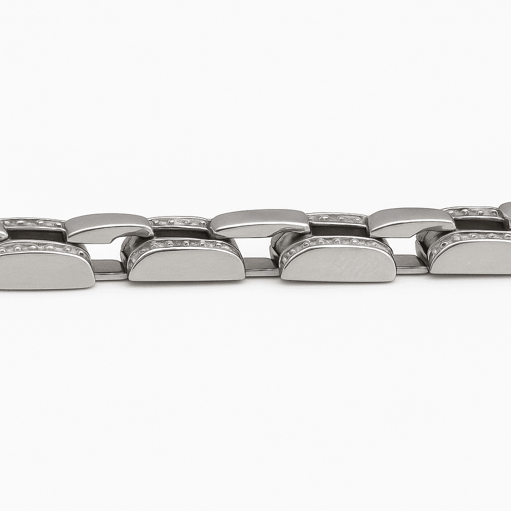 The 925 Sterling Silver Iced Box Link Bracelet - Celestora - India - - - Bracelet for Men, Boys, Gift for Men, Brother, Boyfriend, Husband