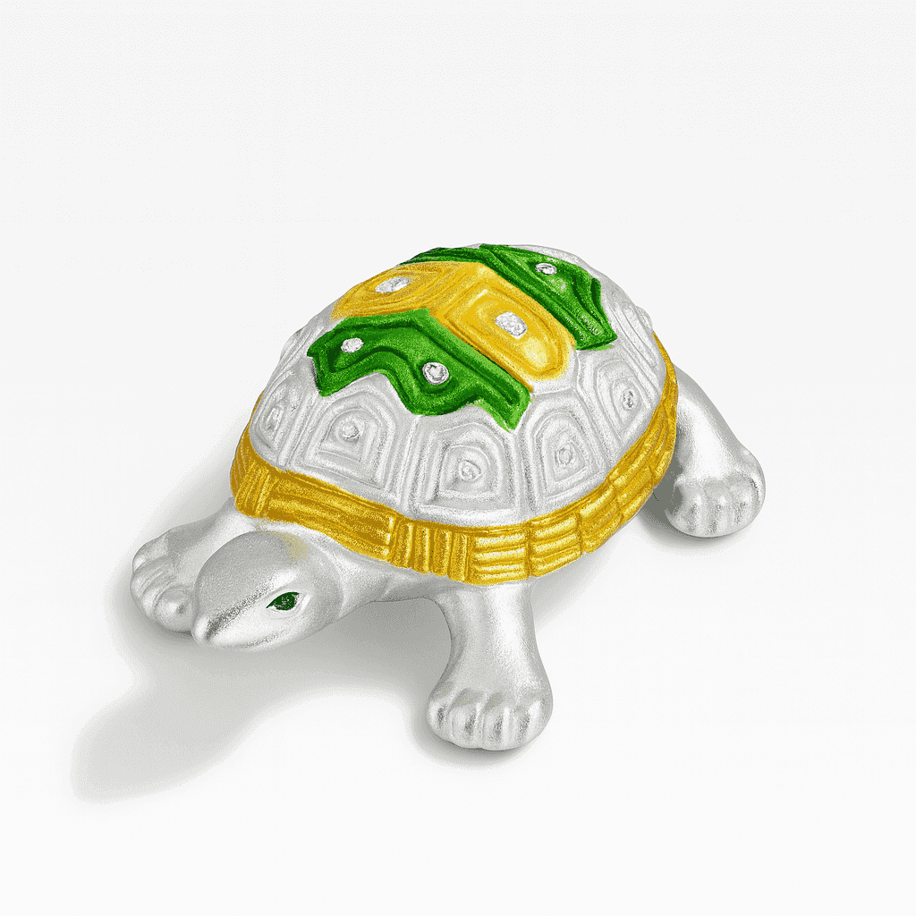 999 Fine Silver Tortoise | Lucky Vastu Home Décor Showpiece for Prosperity - Celestora - India - Classic - home - Home Decor