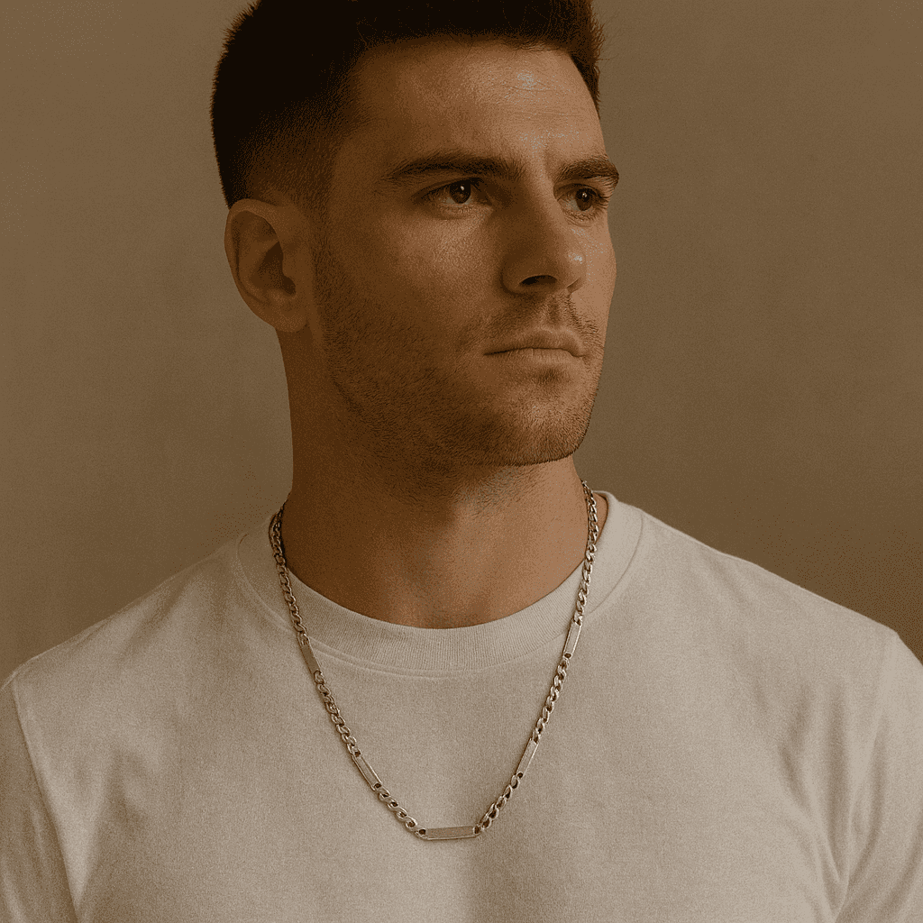 925 Sterling Silver Alternate Band Cuban Chain - Celestora - India - - - Chains for Men, Boys, Gift for Men, Brother, Boyfriend, Husband