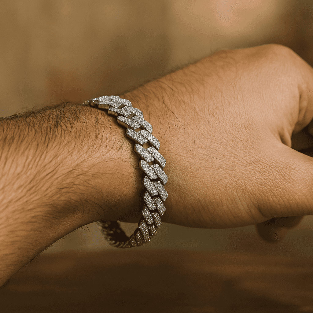 925 Sterling Silver Royal Ice Bracelet - Celestora - India - - - Bracelet for Men, Boys, Gift for Men, Brother, Boyfriend, Husband