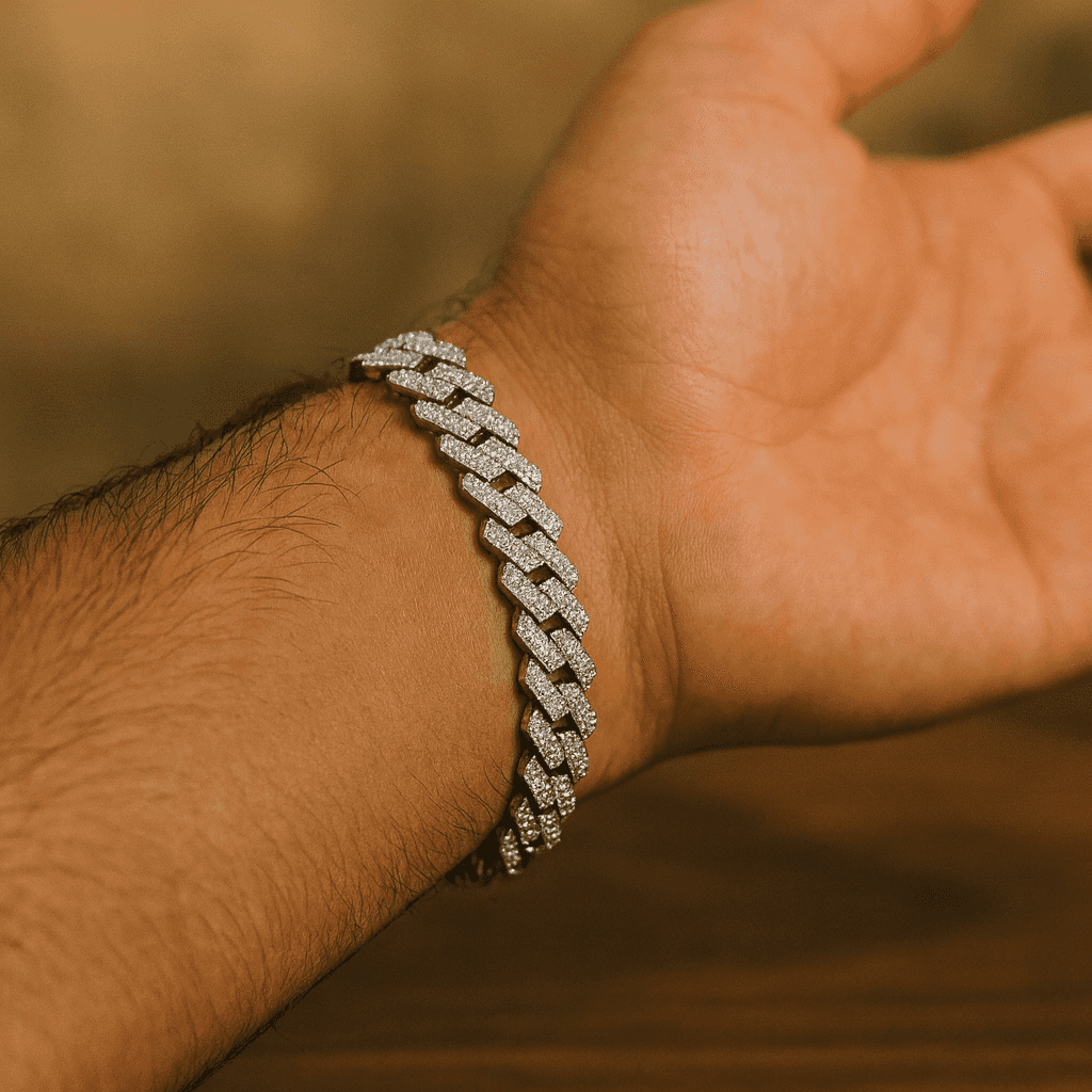 925 Sterling Silver Royal Ice Bracelet - Celestora - India - - - Bracelet for Men, Boys, Gift for Men, Brother, Boyfriend, Husband