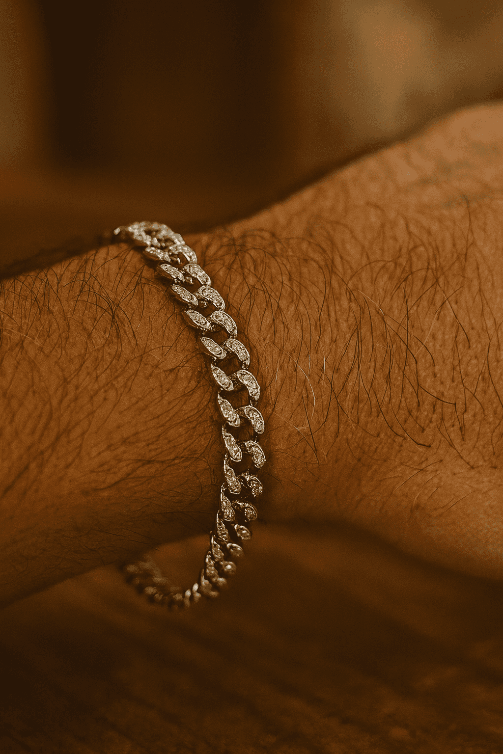 925 Sterling Silver Iced Cuban Curb Bracelet - Celestora - India - - - Bracelet for Men, Boys, Gift for Men, Brother, Boyfriend, Husband