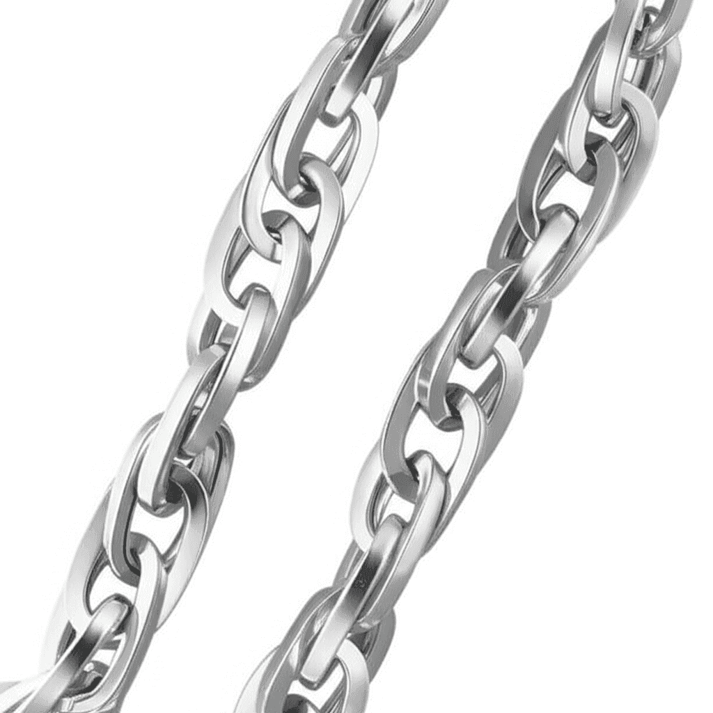 The 925 Sterling Silver Chunky Interwined Rope Link Chain - Celestora - India - Plain - - Chains for Men, Boys, Gift for Men, Brother, Boyfriend, Husband