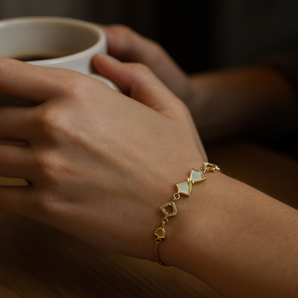 925 Sterling Silver Butterfly Diamond Bracelet