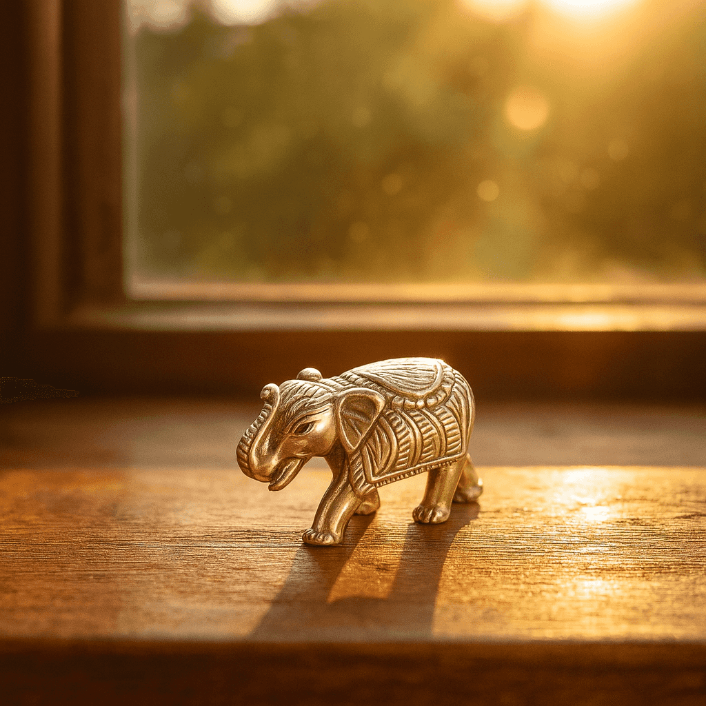 999 Silver Royal Elephant Idol Murti - Celestora - India - - - Home Decor for Men, Boys, Gift for Men, Brother, Boyfriend, Husband