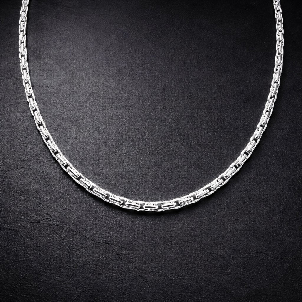 Men's Sleek Link Chain in Silver