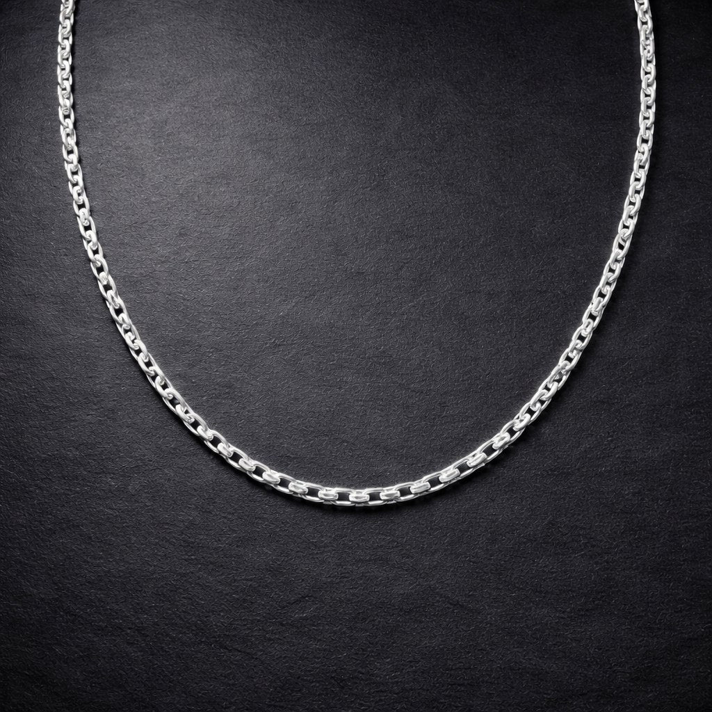 Men's Sleek Link Chain in Silver