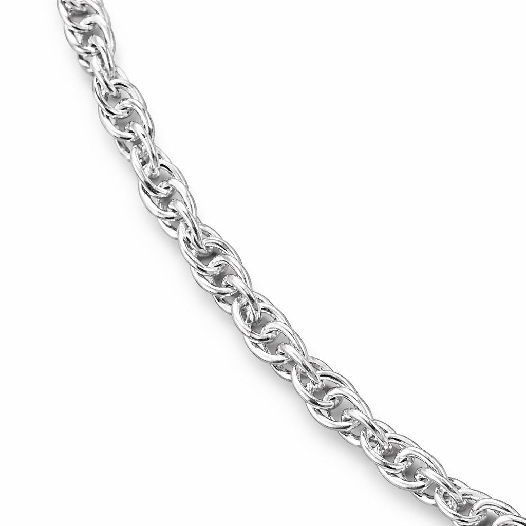 Premium Silver Woven Link Chain Necklace