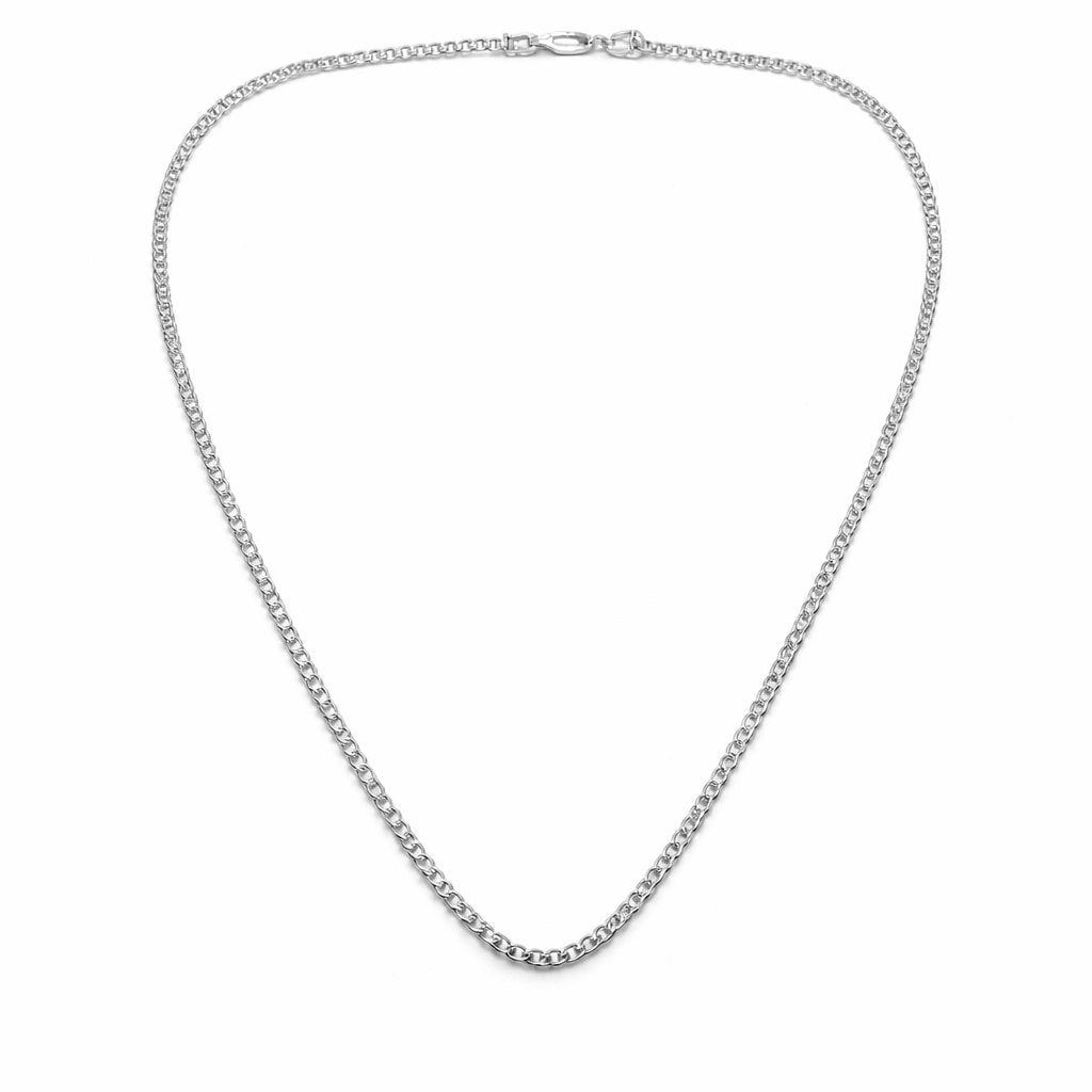 Men's Classic Silver Box Chain Necklace