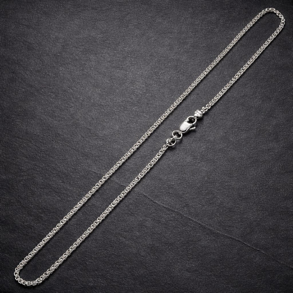 Men's Classic Silver Box Chain Necklace