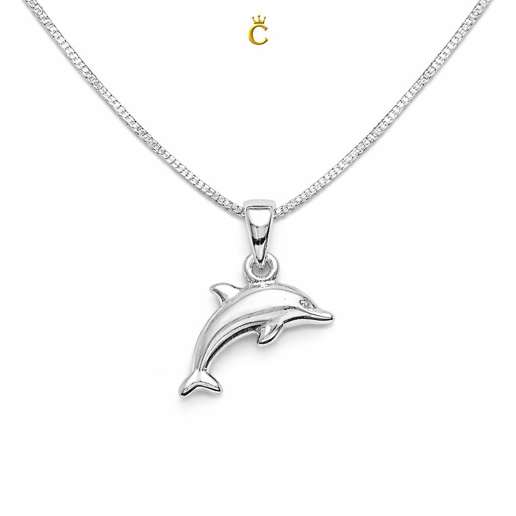 Silver Dolphin Pendant Necklace