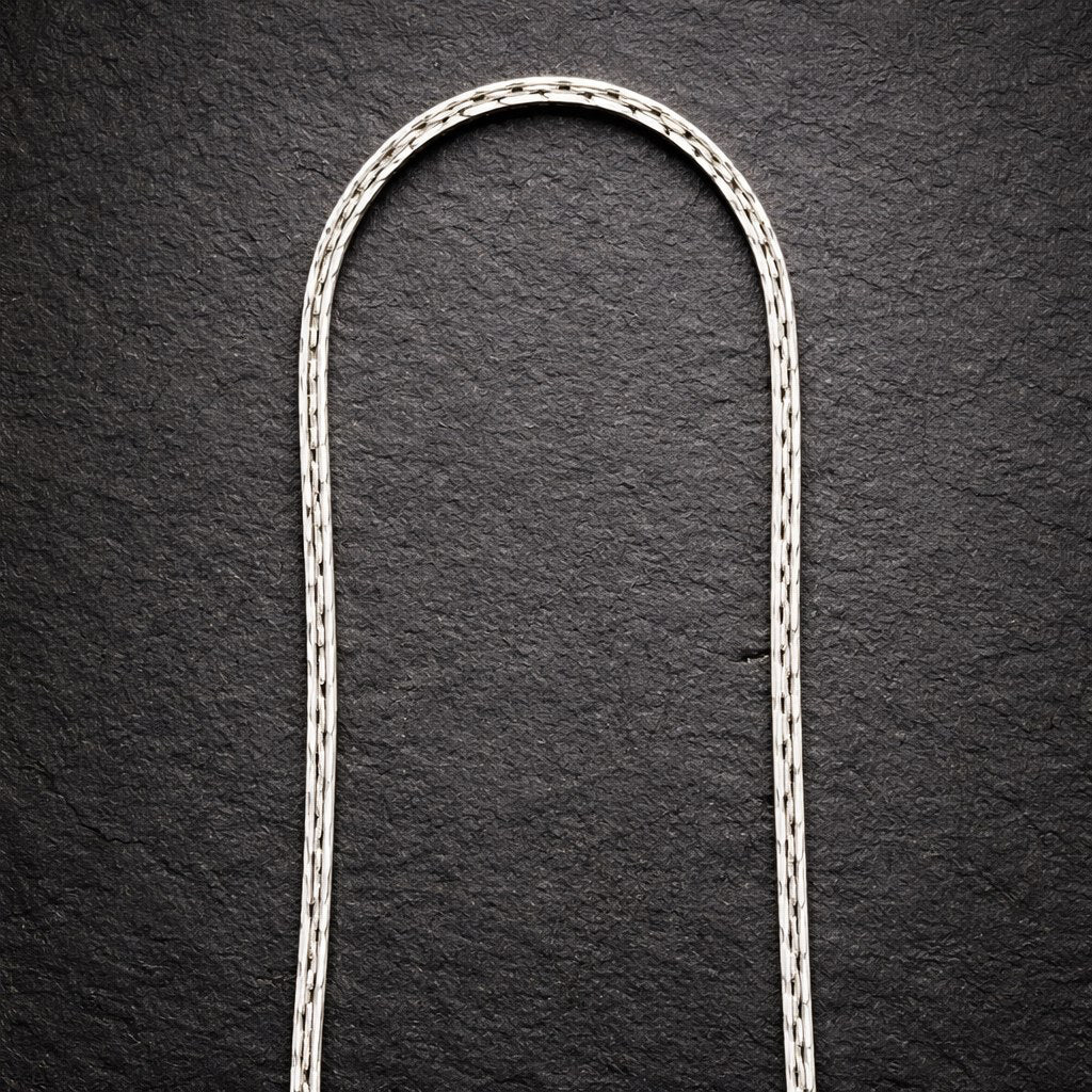 Classic Silver Sleek Link Chain Necklace
