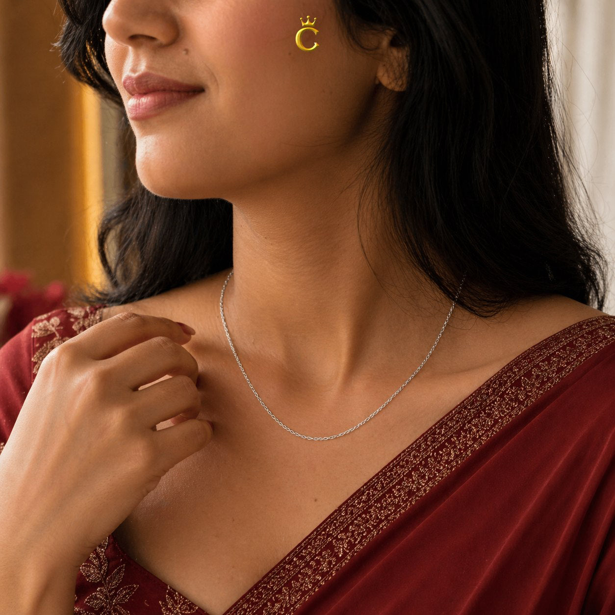 Classic Fine Silver Chain Necklace for Women