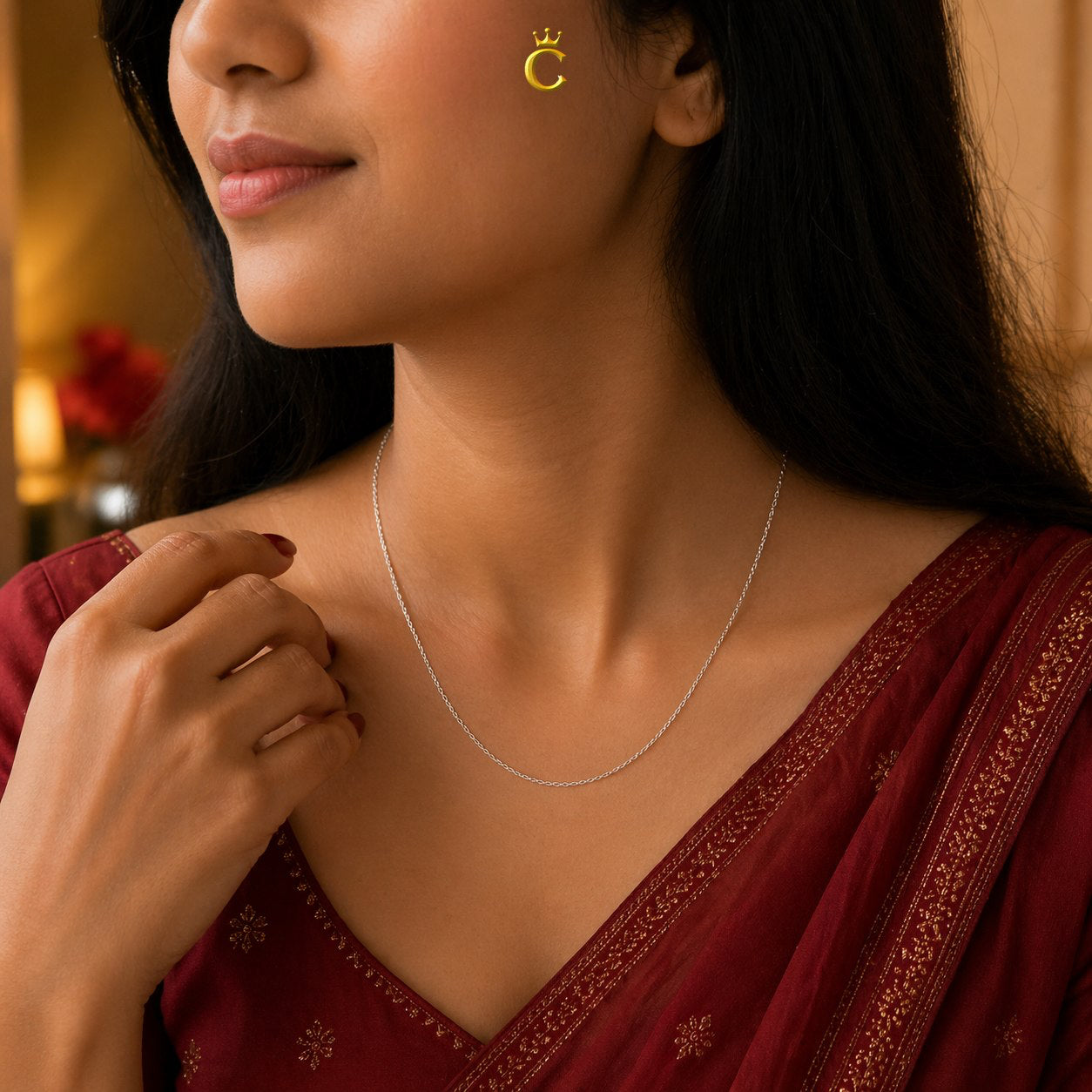 Classic Fine Silver Chain Necklace for Women