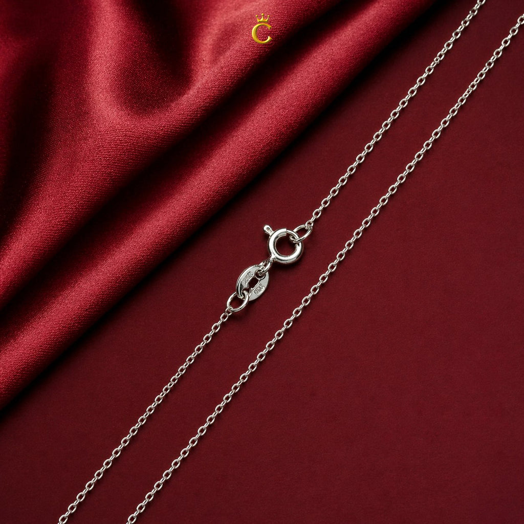 Classic Fine Silver Chain Necklace for Women
