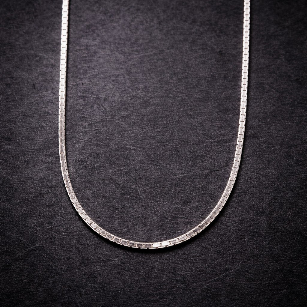 Classic Silver Box Chain Necklace