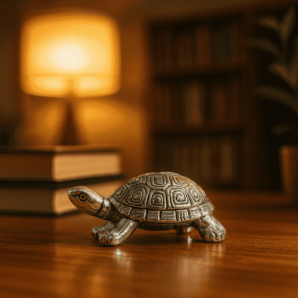 999 Fine Silver Tortoise | Lucky Vastu Home Décor Showpiece for Prosperity - Celestora - India - Classic - home - Home Decor