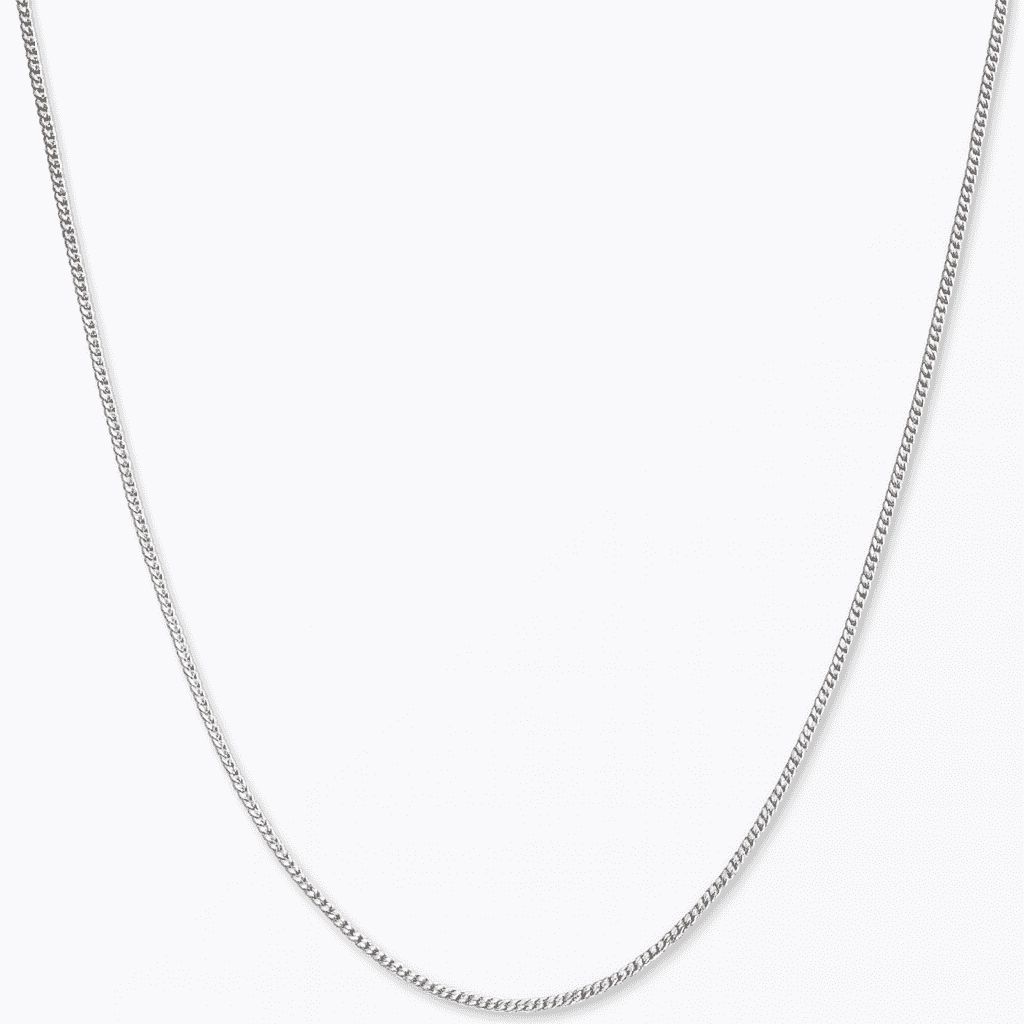 925 Sterling Silver Sleek Minimal Cuban Chain - Celestora - India - White - men, new - Chains