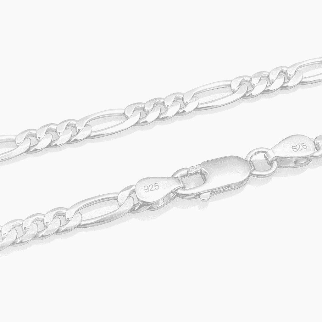 The 925 Sterling Silver Classic Figaro Chain - Celestora - India - - - Chains for Men, Boys, Gift for Men, Brother, Boyfriend, Husband