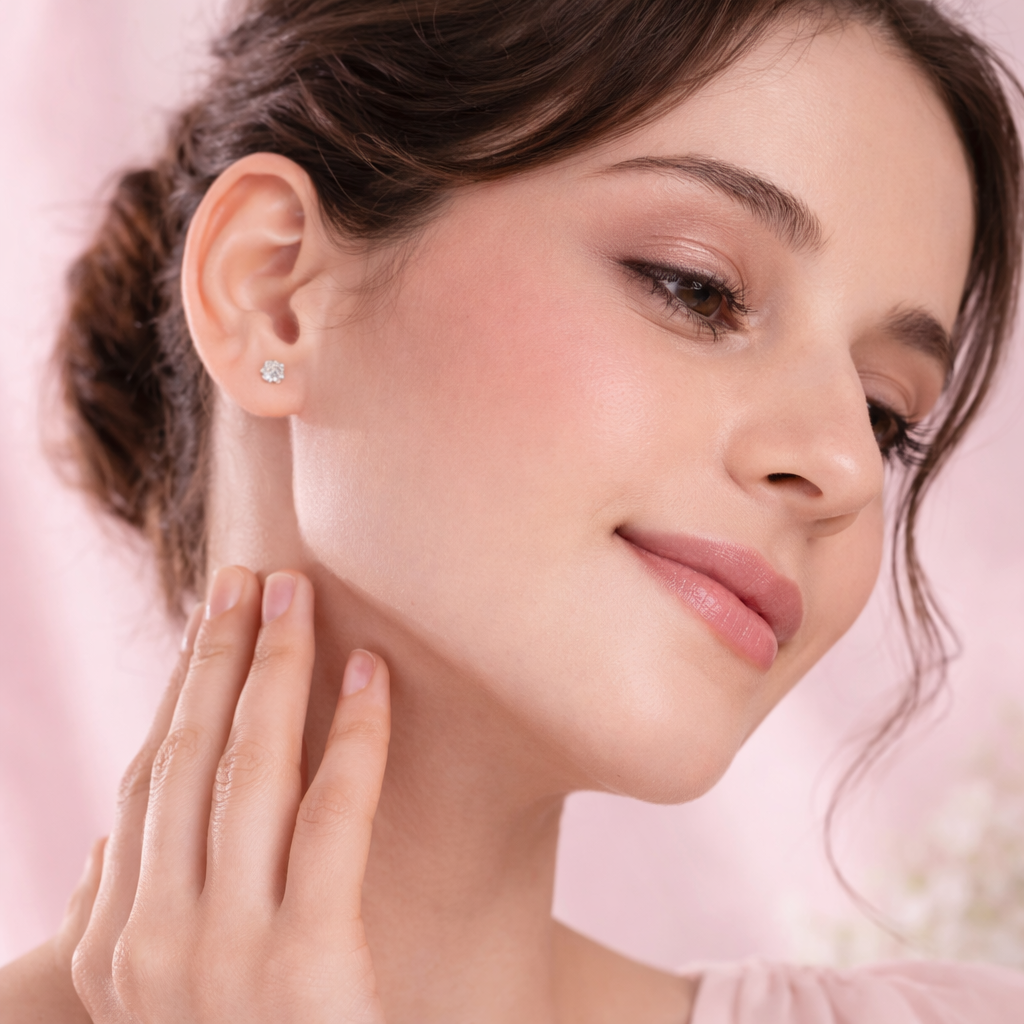 925 Sterling Silver Everyday Zircon Silver Studs