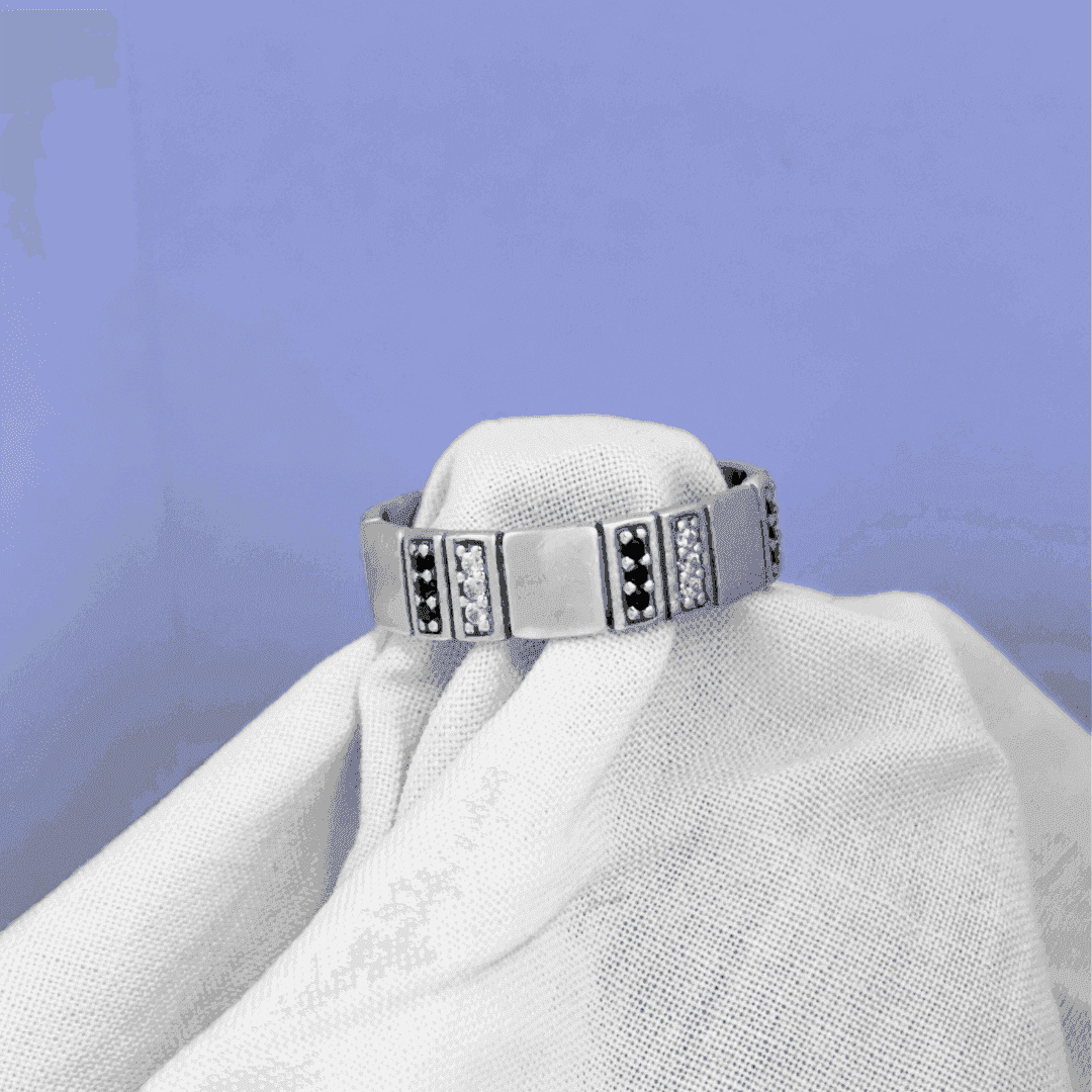 The 925 Sterling Silver Shadow Grid Ring - Celestora - India - 9 - - Ring for Men, Boys, Gift for Men, Brother, Boyfriend, Husband